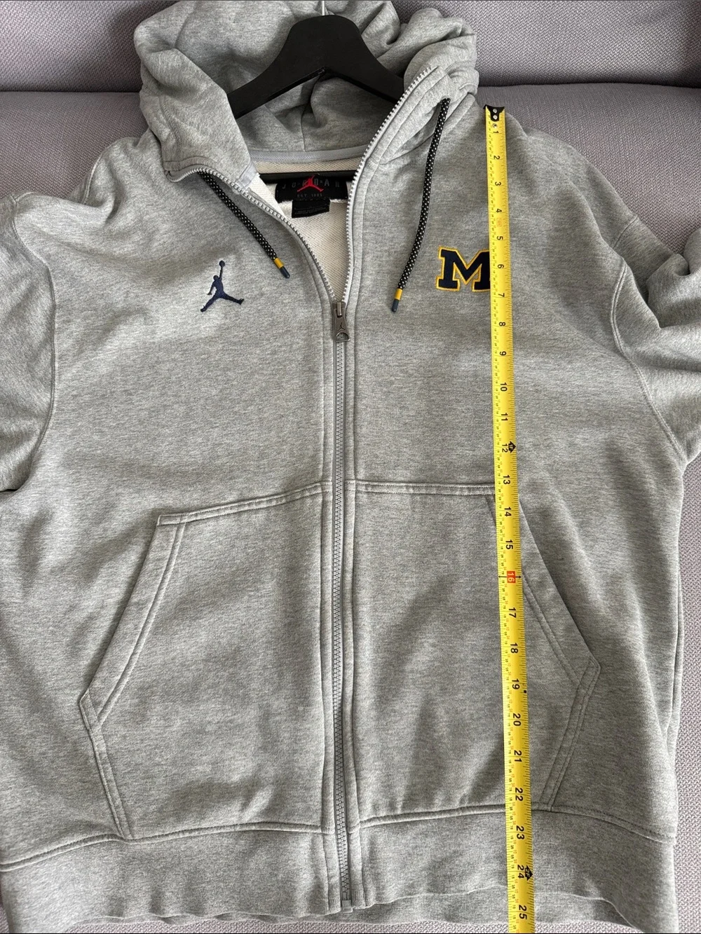 Michigan Wolverines Nike Jordan Full Zip  Hoodie Sweatshirt Size L